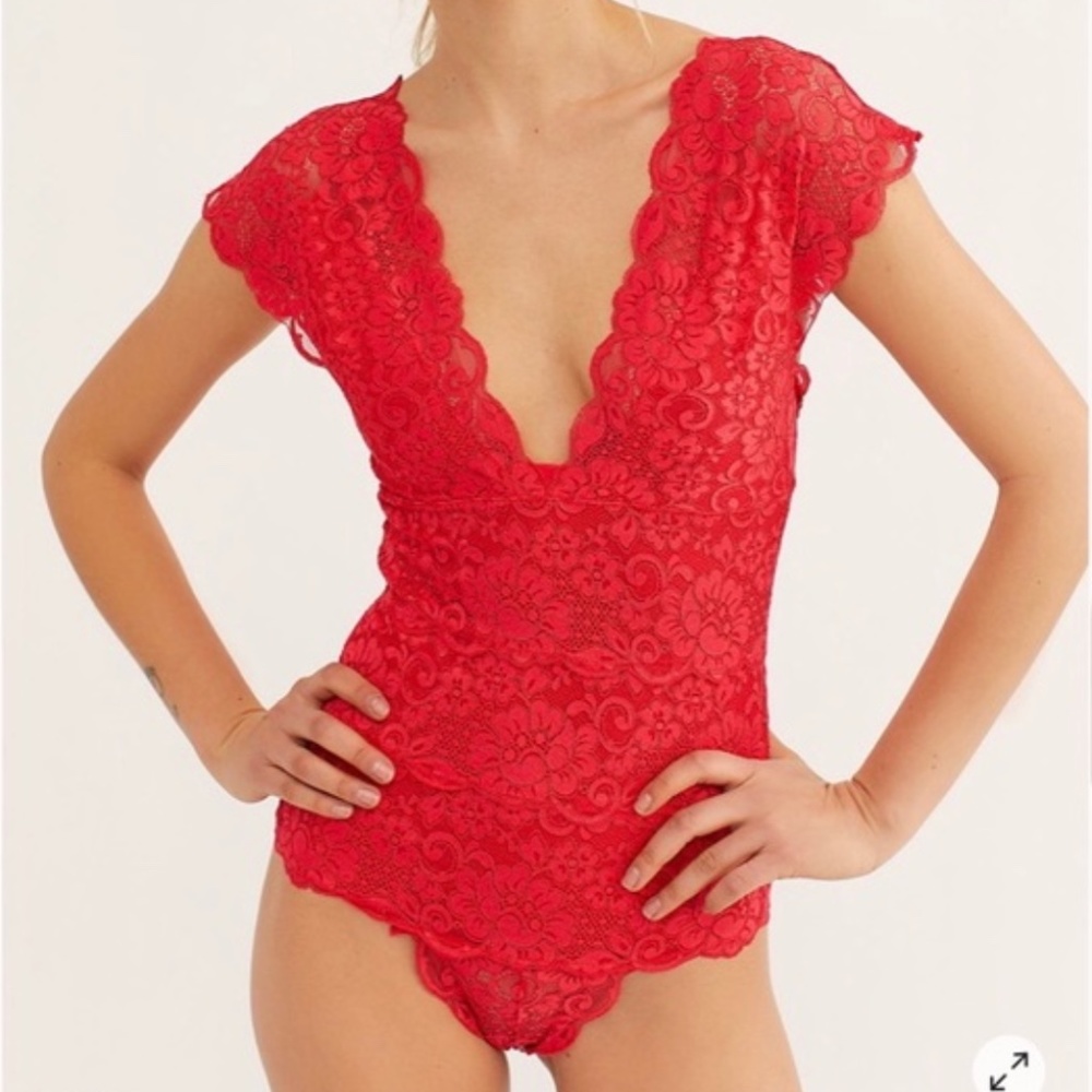 Off The Hook Bodysuit - Siren Red